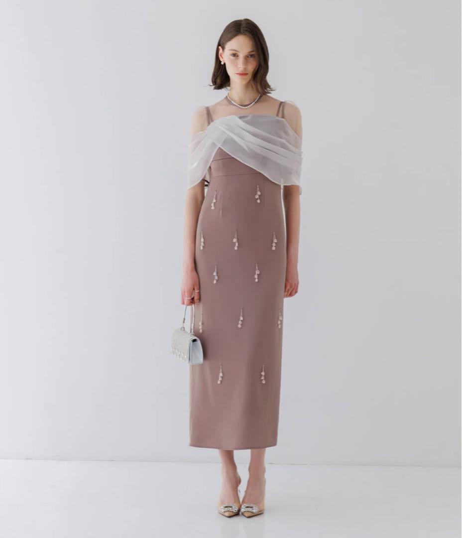 LEJA 2WAYシアーレイヤードビスチェIラインワンピースドレス