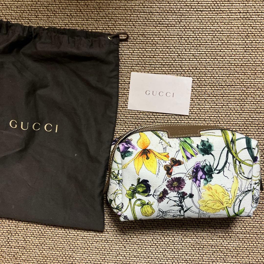 ブ*e様 正規店購入　GUCCI 花柄ポーチ　カード付き GUCCI（グッチ） ウエストポーチ ボディバッグ オフィディアフローラ