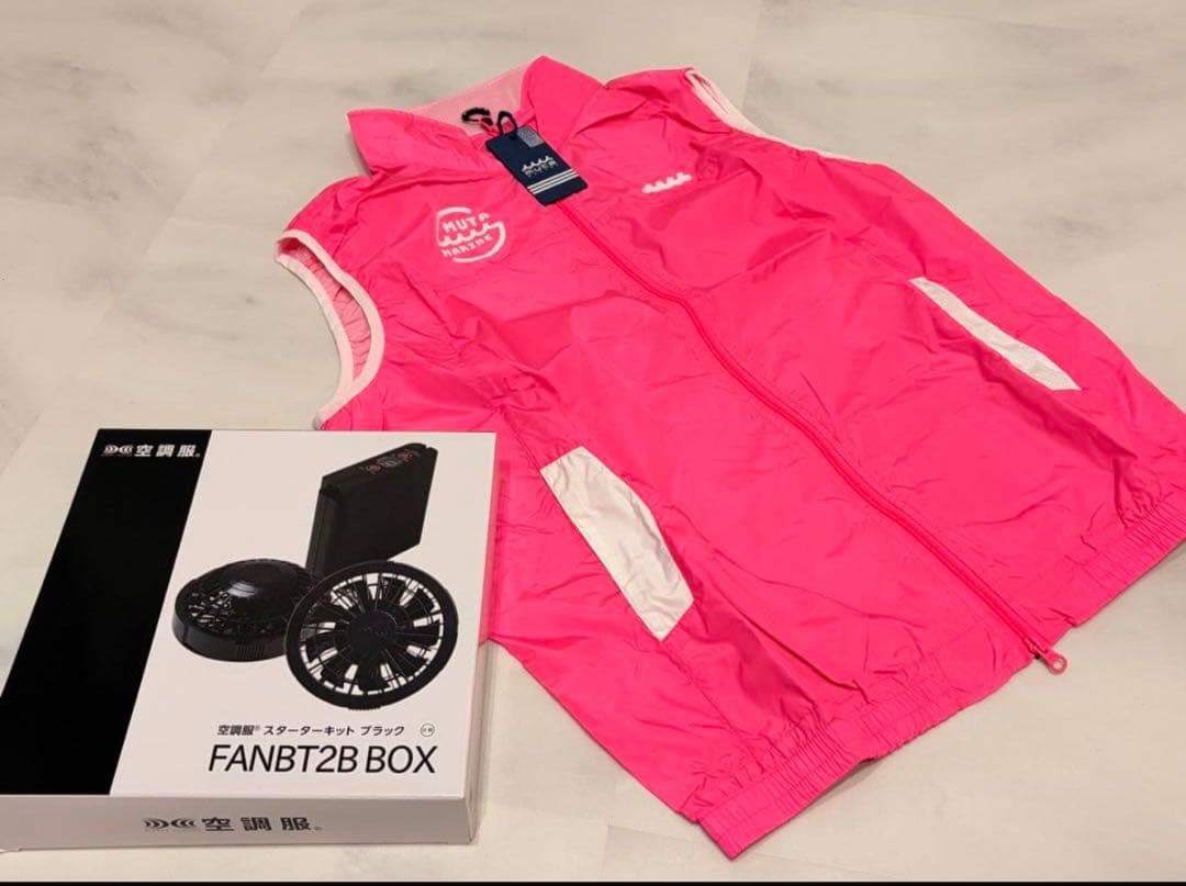 muta marine 空調服 ピンク muta - 【ムータマリン】空調服(ファン付)＆キャップの通販 by maru's