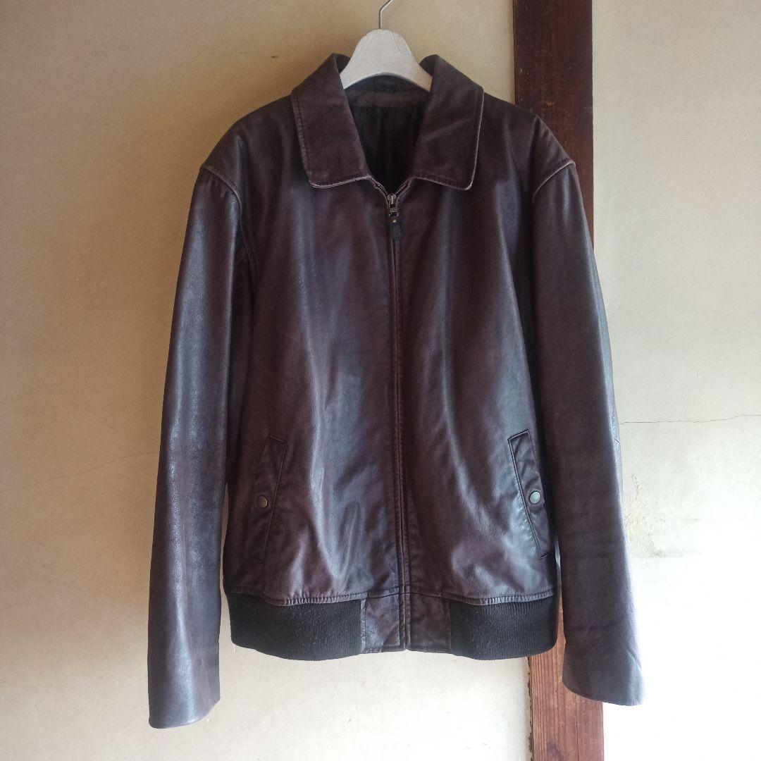 ジャケット・アウター OLD leather zip jkt brown RT No. 11274 OLD BROWN RODEO LEATHER ZIP-UP JACKET – REALTAKAI