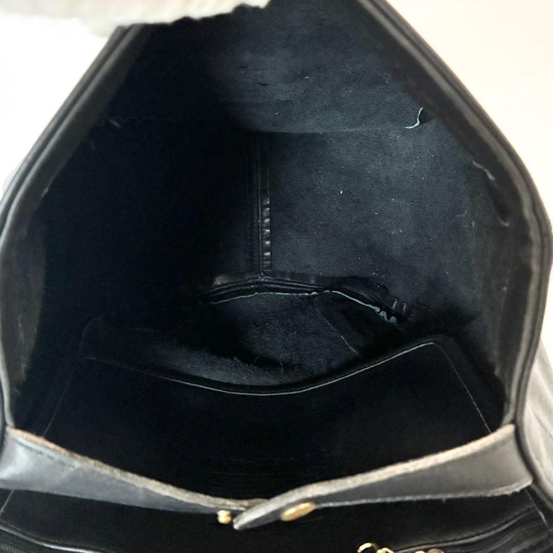 美品】オールドコーチ 4134 リュックサック レザー 本革 黒 肩掛け