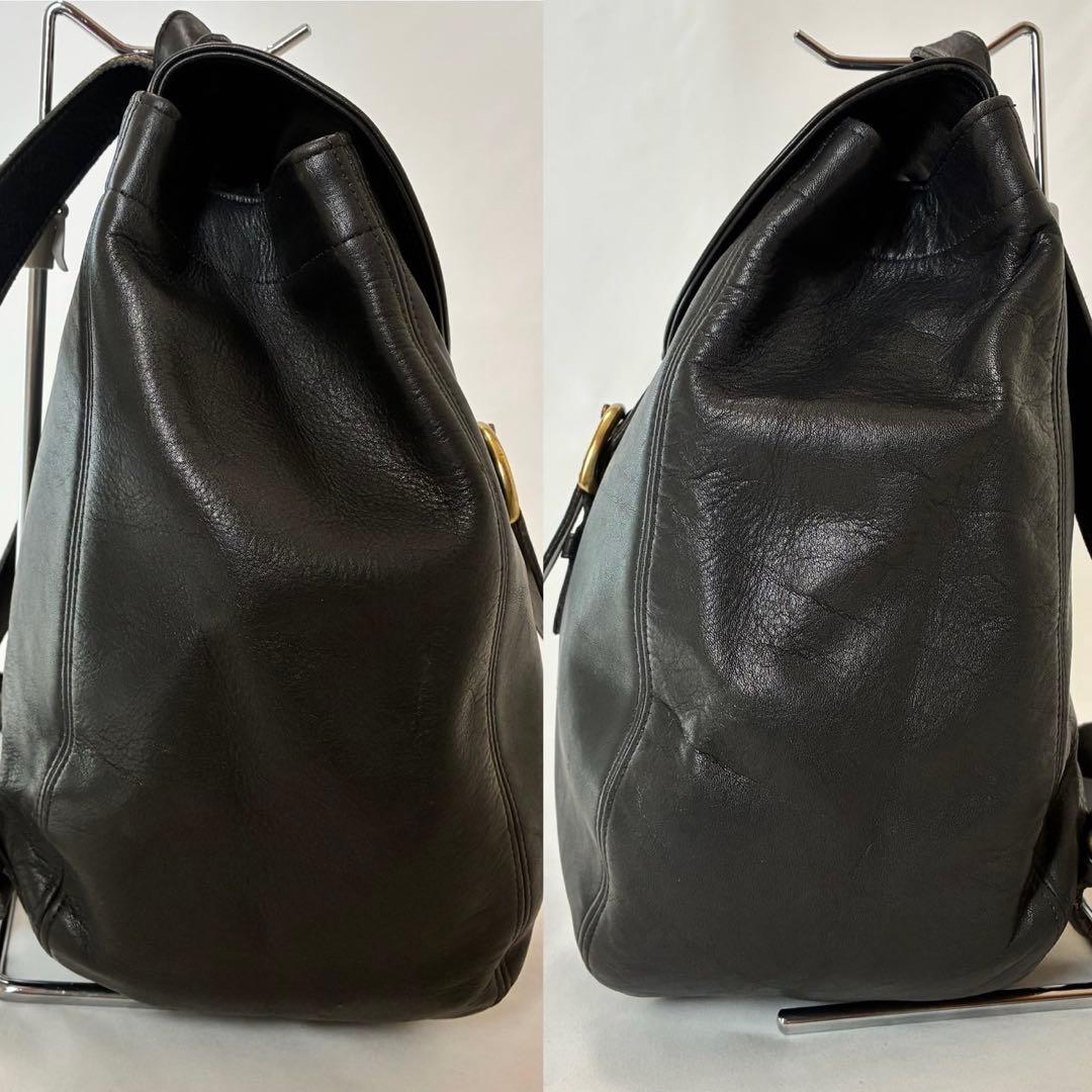 美品】オールドコーチ 4134 リュックサック レザー 本革 黒 肩掛け