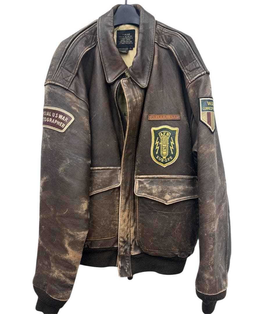 ★AVIREX アヴィレックス A-2 フライトジャケット レザー