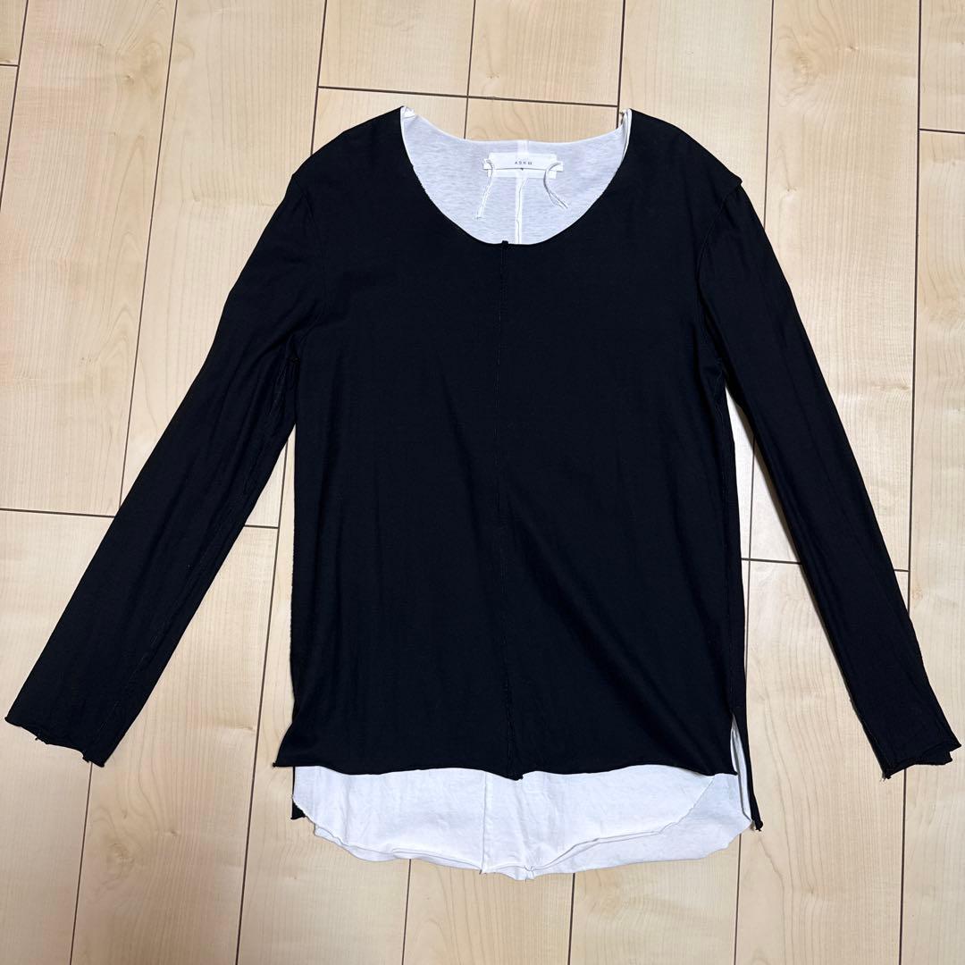 askyy レイヤードシャツ長袖