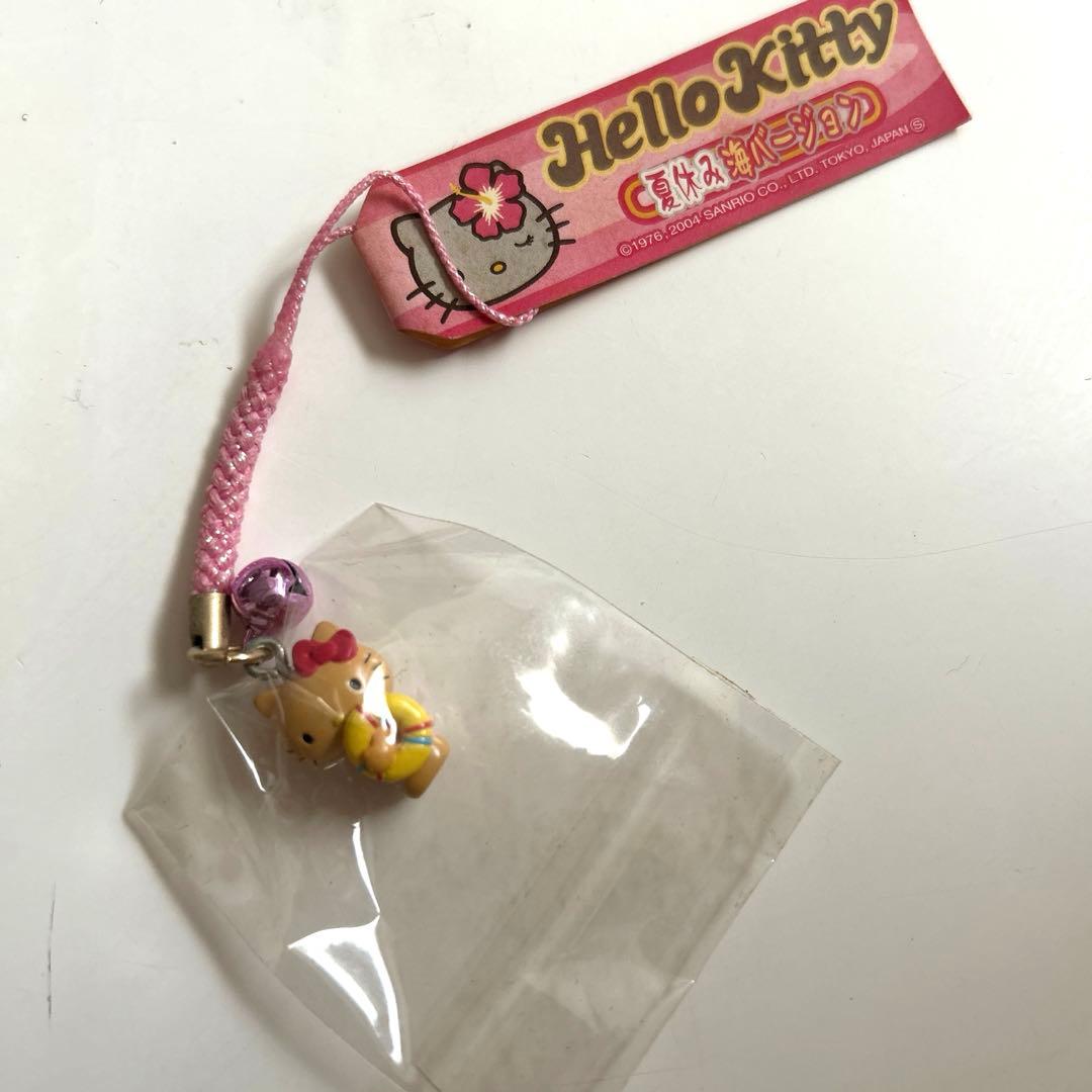 レア！ハローキティ 根付け　ストラップ　夏休み海バージョン　日焼けキティ ハローキティ 夏休み海バージョン 日焼け レア 根付け ストラップ ご