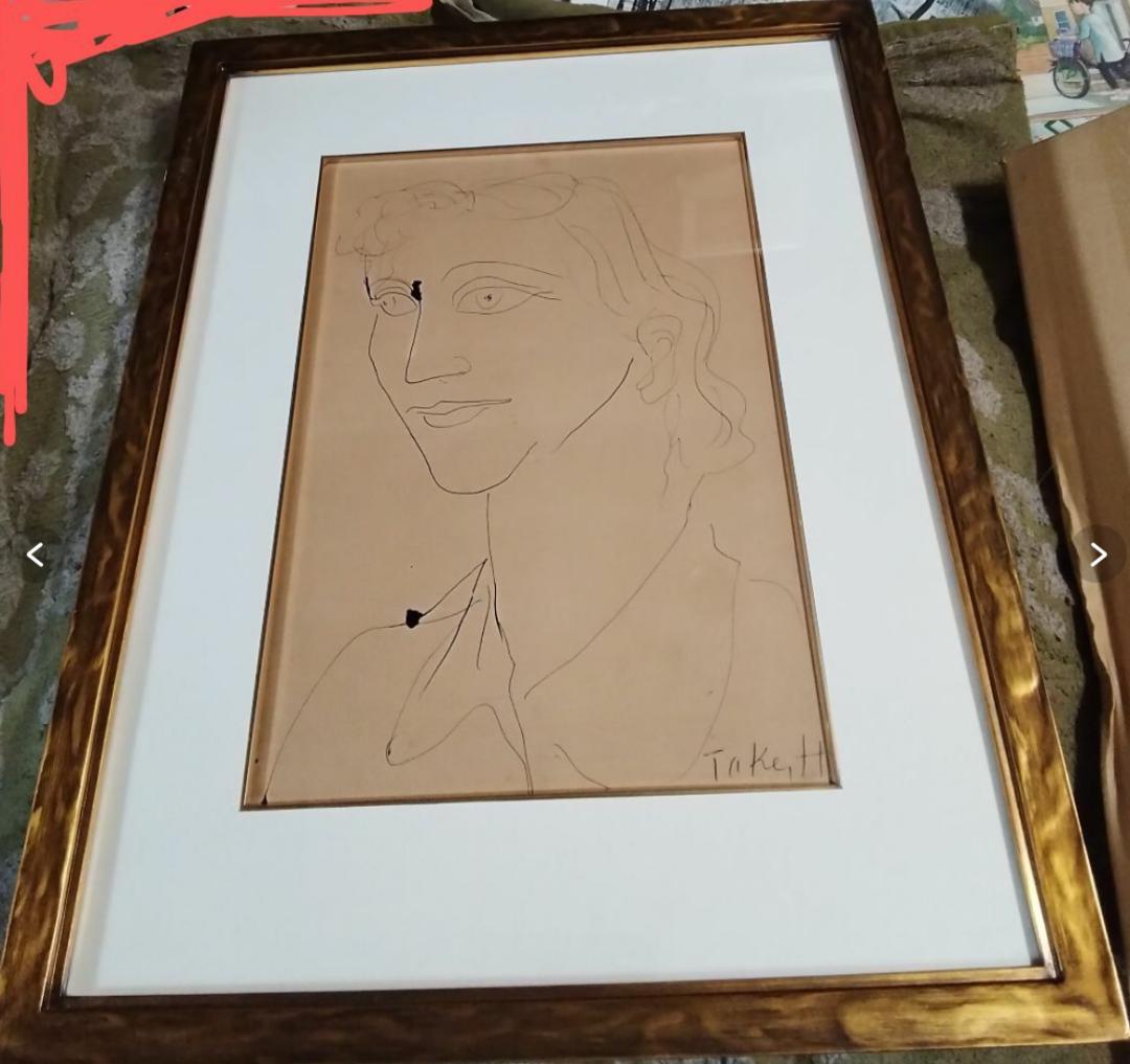 林武ペン画女性像6号巨匠真作美術年鑑評価1号500万円画家 - メルカリ