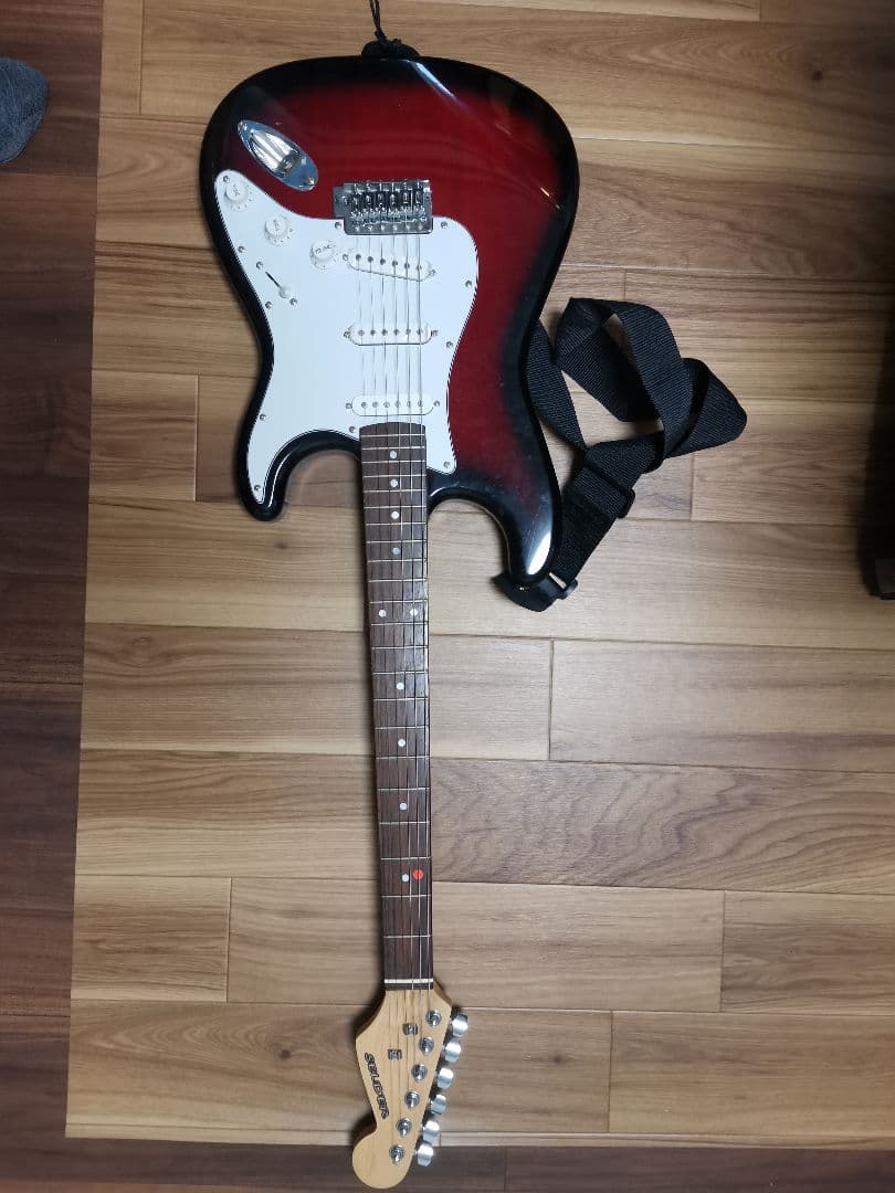 エレキギター レッド/ブラック シングルコイル Donner DJP-1000 Burgundy Red (バーガンディレッド) エレキギター