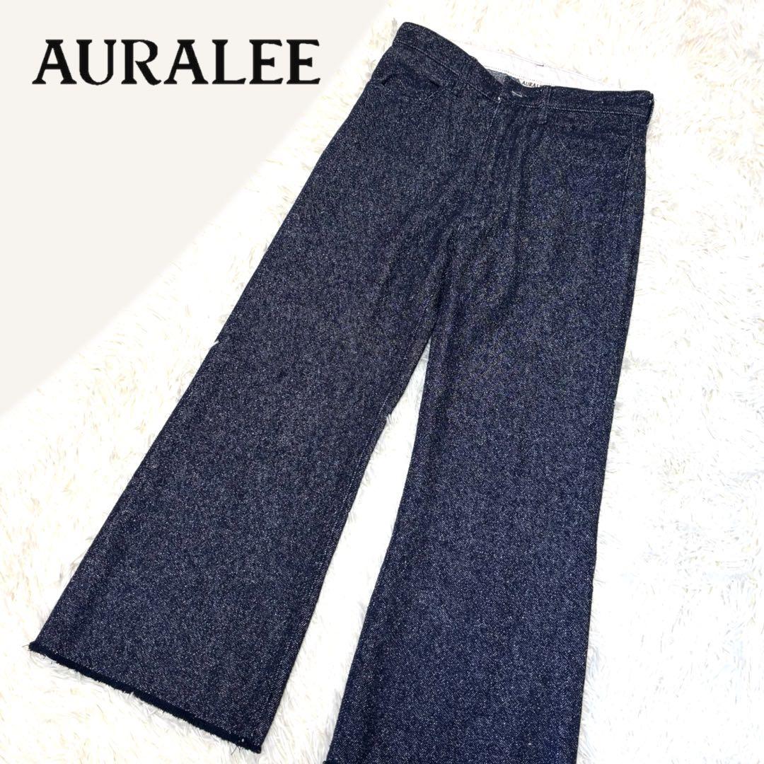 【AURALEE】オーラリー フレア デニム ワイドパンツ ゆったり 美品 7687200432.jpg
