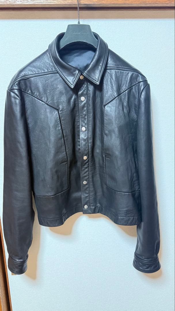 Rick Owensリックオウエンス24SS ALICE STROBE レザ リックオウエンス 23SS Alice Strob Shirt Leather Jacket アリス