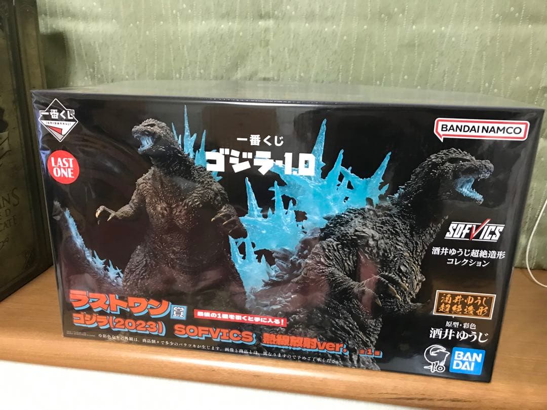 一番くじ ゴジラ-1.0 ラストワン　ゴジラ(2023)SOFVICS熱放射線 ラストワン賞の「ゴジラ“熱線放射ver.”」ソフビフィギュアは大迫力