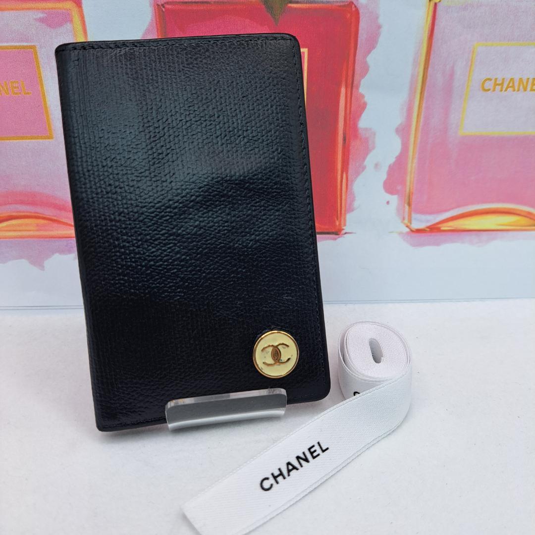 CHANEL ココボタン ブラック カードケース 名刺入れ 二つ折り