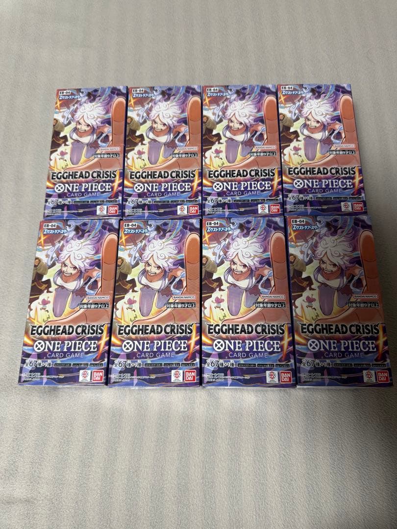 新品 封入率一致 テープカットEGGHEAD CRISIS ワンピースカード8箱