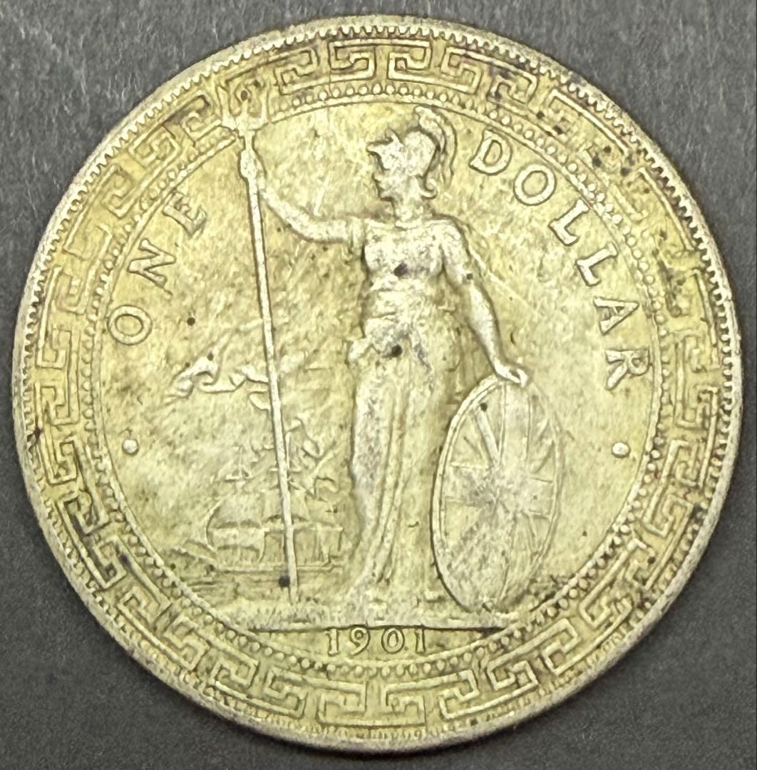 英国貿易銀貨 1901年 ONE DOLLAR 銀貨 古銭 One Dollar 1901, Coin from United Kingdom - Online Coin Club