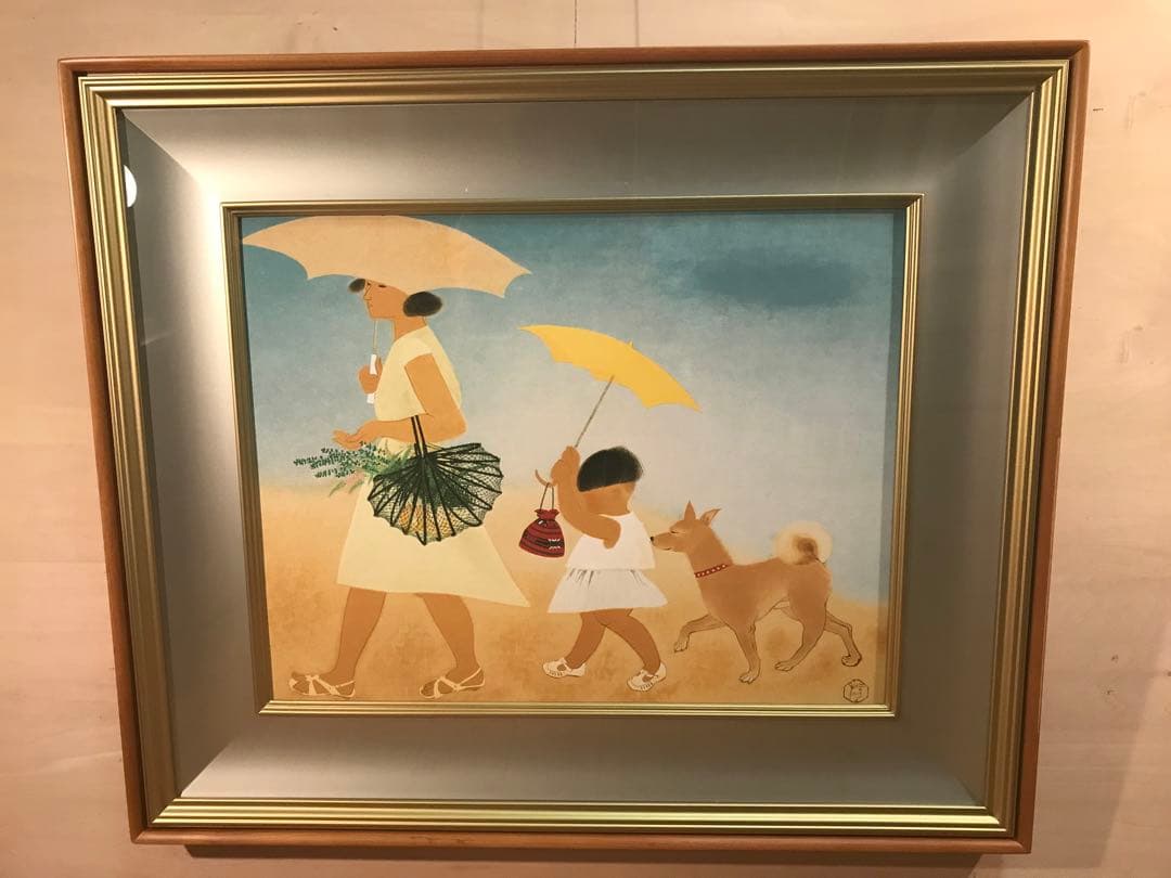 小倉遊亀　「径」　リトグラフ＋シルクスクリーン　落款・作品証明シール有り 楽天市場】小倉遊亀 「 径 」( こみち ) 彩美版R ・ シルクスクリーン