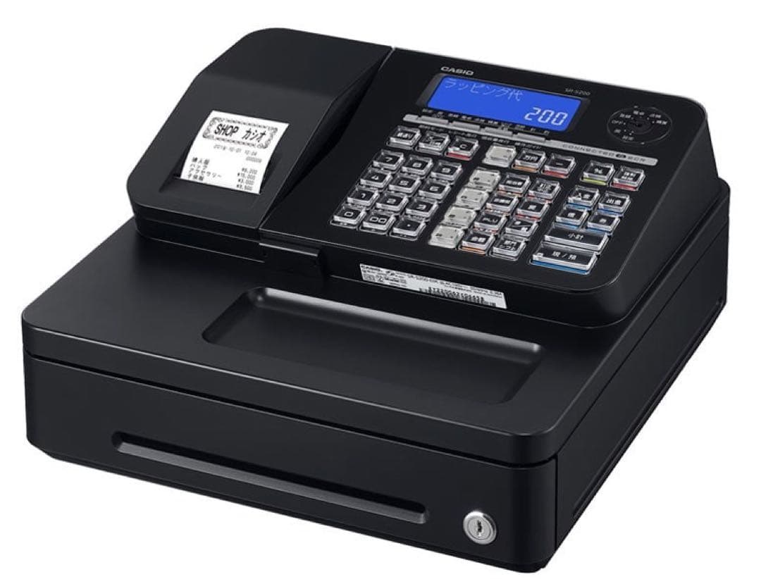 【新品・未使用・未開封】CASIO SR-S200-EX ブラック レジスター インボイス制度対応セット カシオ レジスター SR-S200-EX Bluetoothで