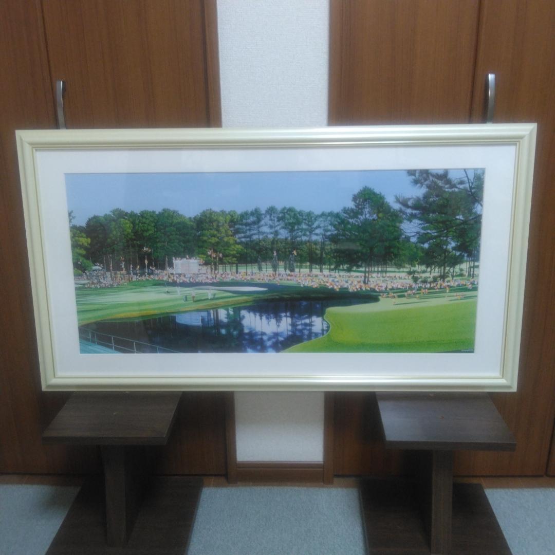 ヒロ・ヤマガタ　マスターズトーナメント　中古　大判額装アートポスター