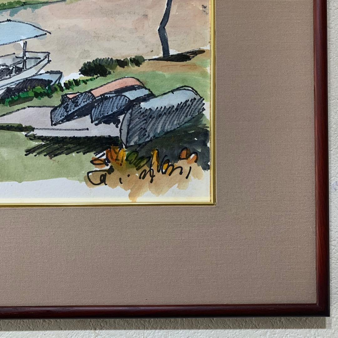 絵画 水彩肉筆画 真作 姫野陸郎『江津湖 』 - メルカリ