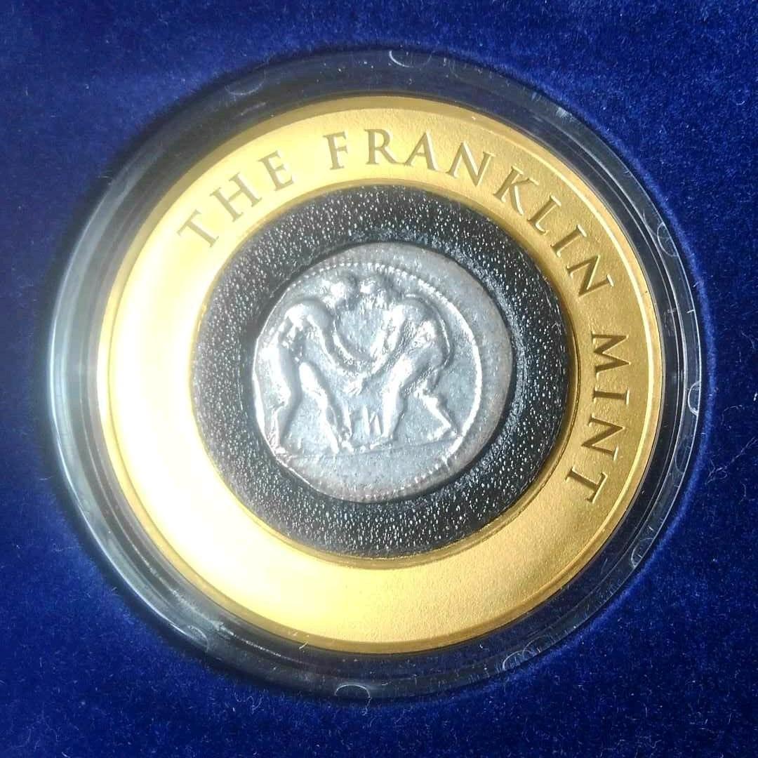 本物保証 初めてのオリンピック銀貨 フランクリンミント コイン 骨董