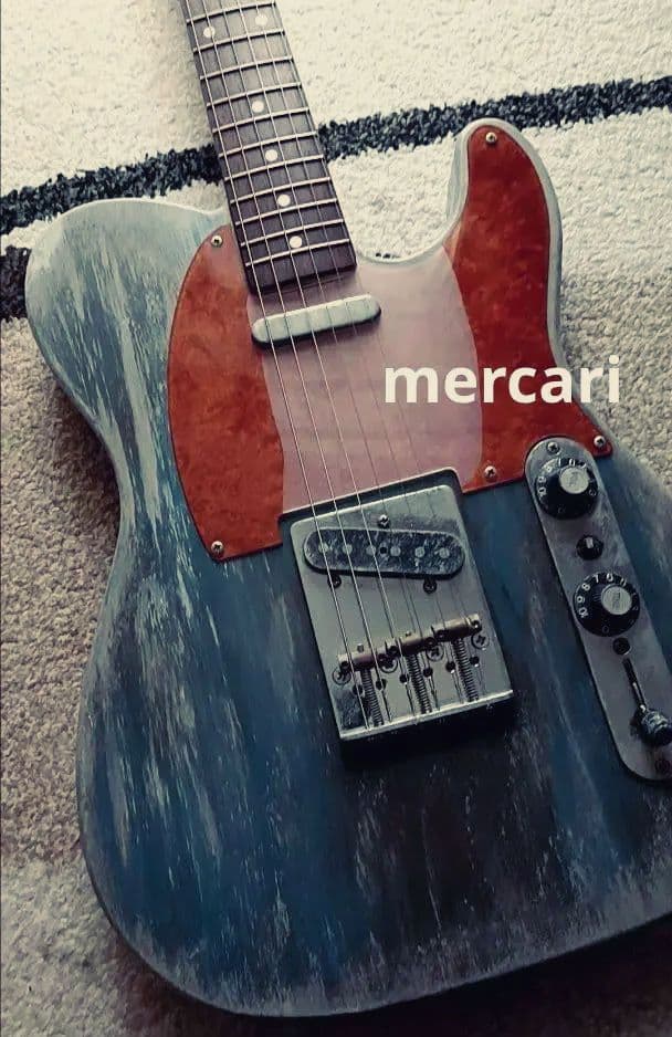自作 テレキャスター Dust Blue 木製PG コンポーネント レリック