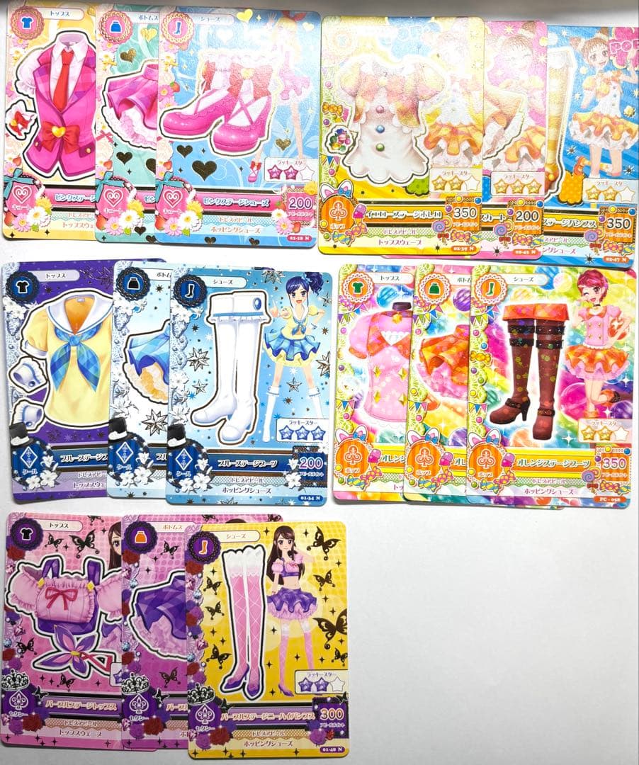 アイカツ カード 初期 ステージコーデ スクールドレス まとめ売り 排出版