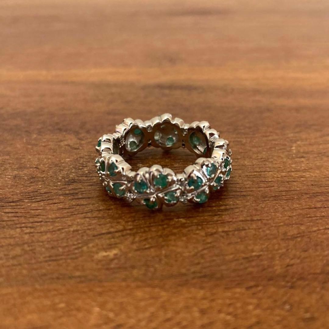 IEI リング エメラルド ダイヤ 925 クローバー