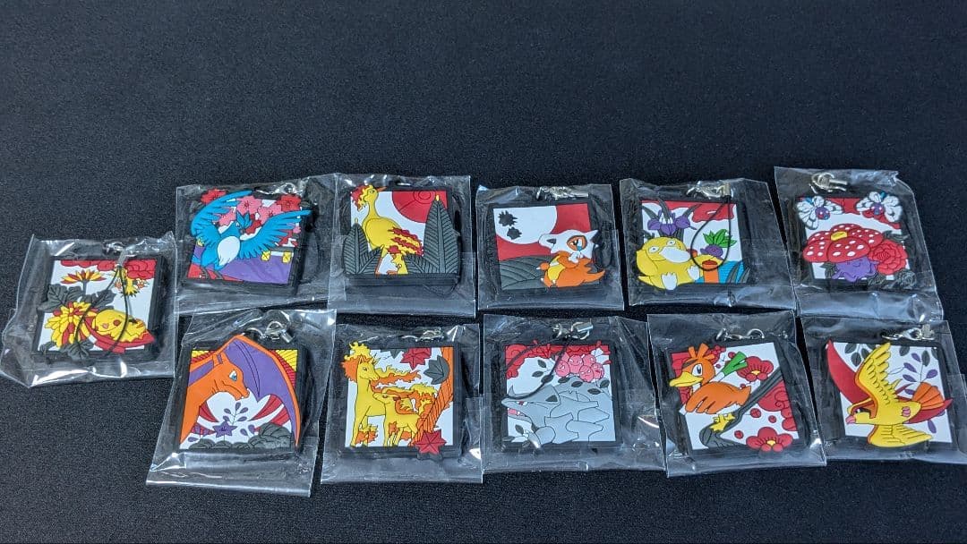 ポケットモンスター　ポケモン花札　ラバーストラップコレクション　11個セット