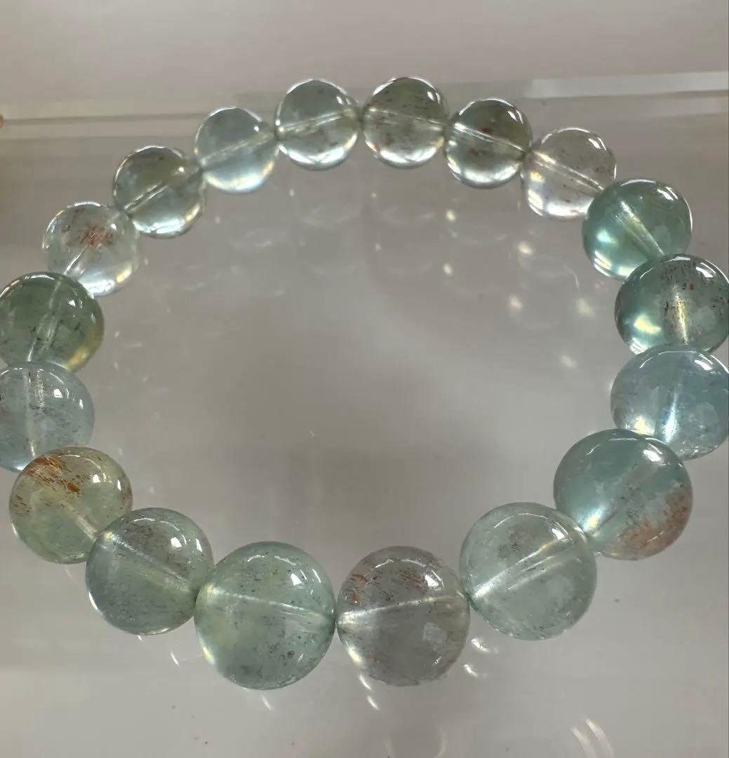 【高品質】サンストーンアクアマリン11mmブレスレット