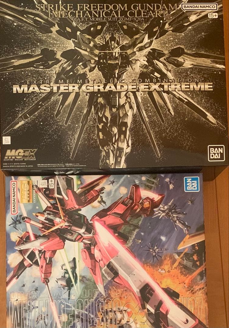 MGEXストライクフリーダム(メカニカルクリア)&インフィニットジャスティス