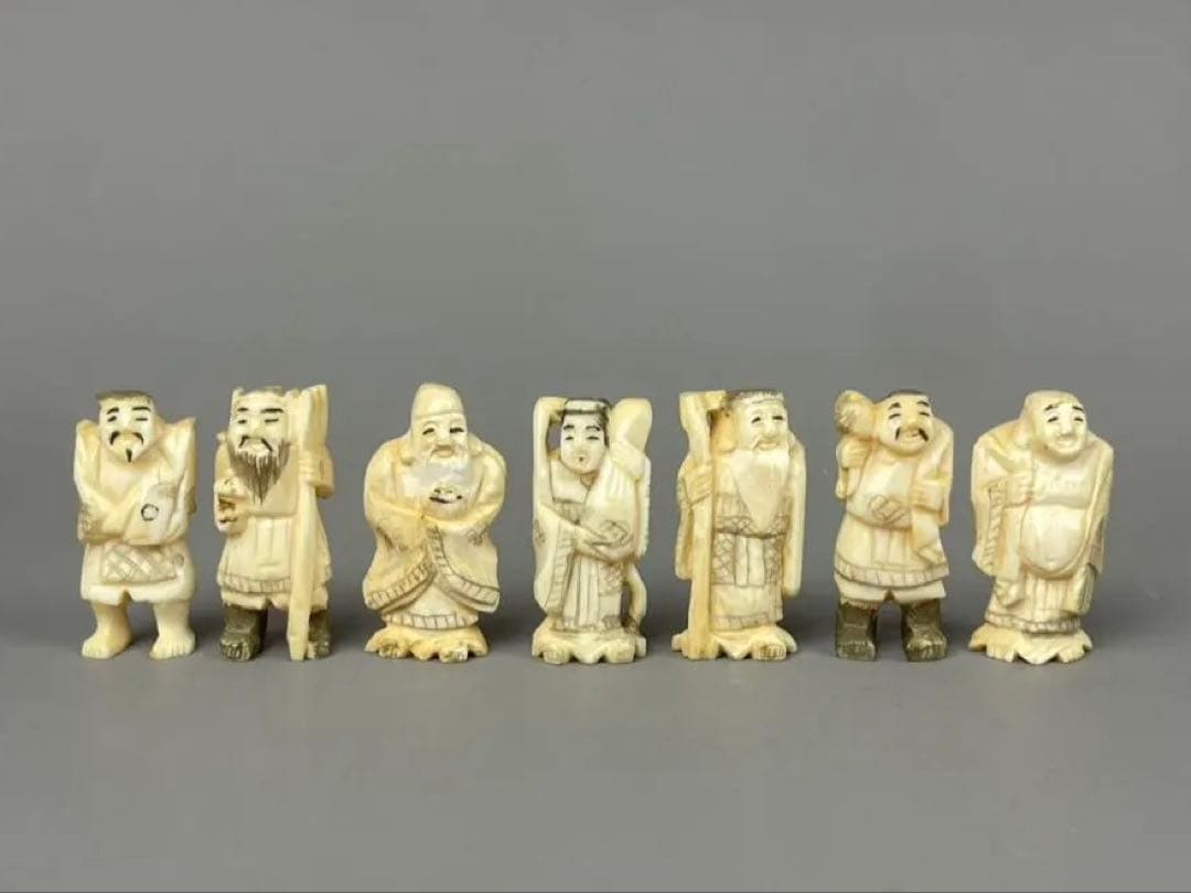 極上 七福神 彫刻 縁起物 置物 アンティーク 古美術 楽天市場】骨董○木彫福禄寿置物○黄楊 / 木製 | 中国古美術 | 清朝