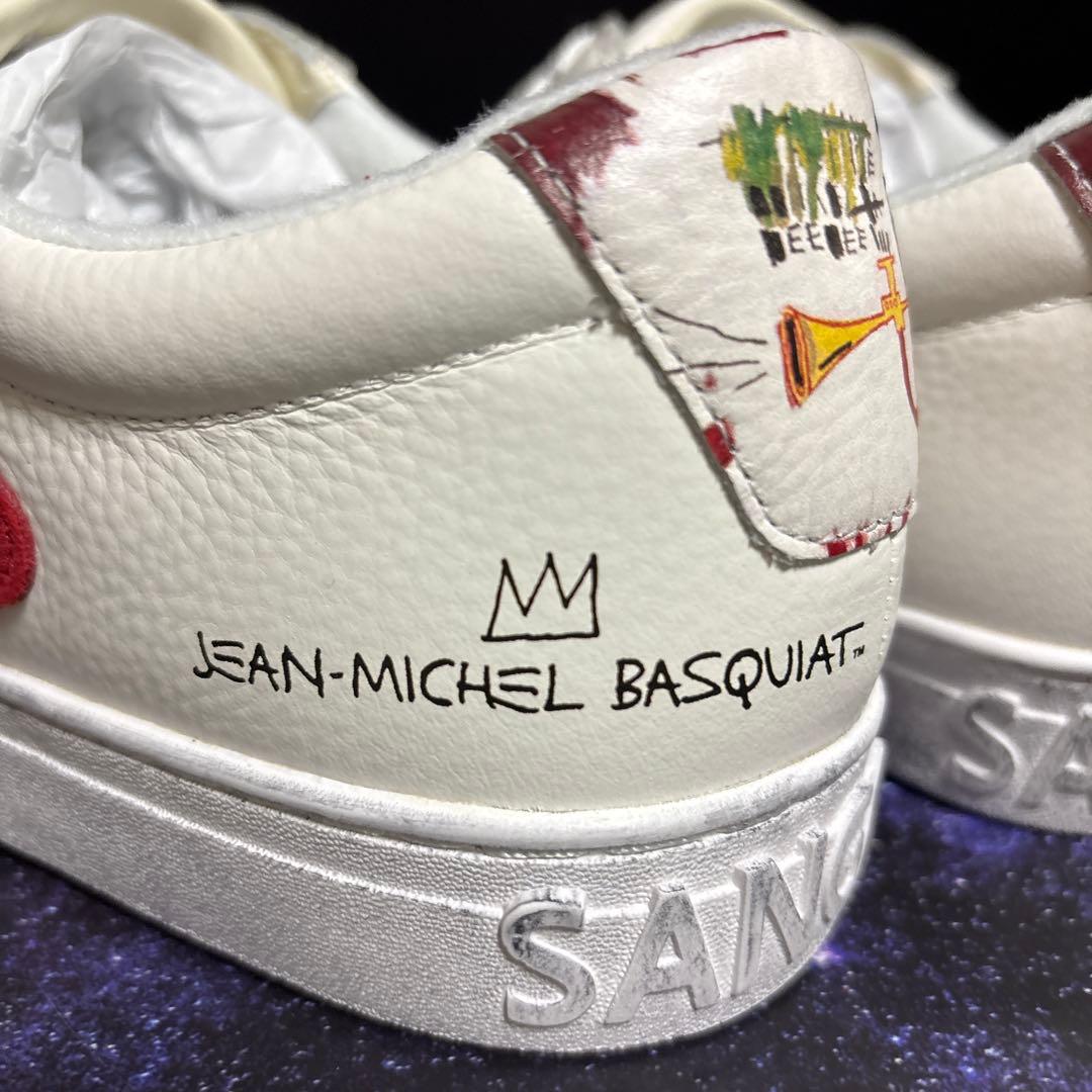 にゅ × バスキア☆限定コラボスニーカー☆ホワイト/レッド☆26.5cm