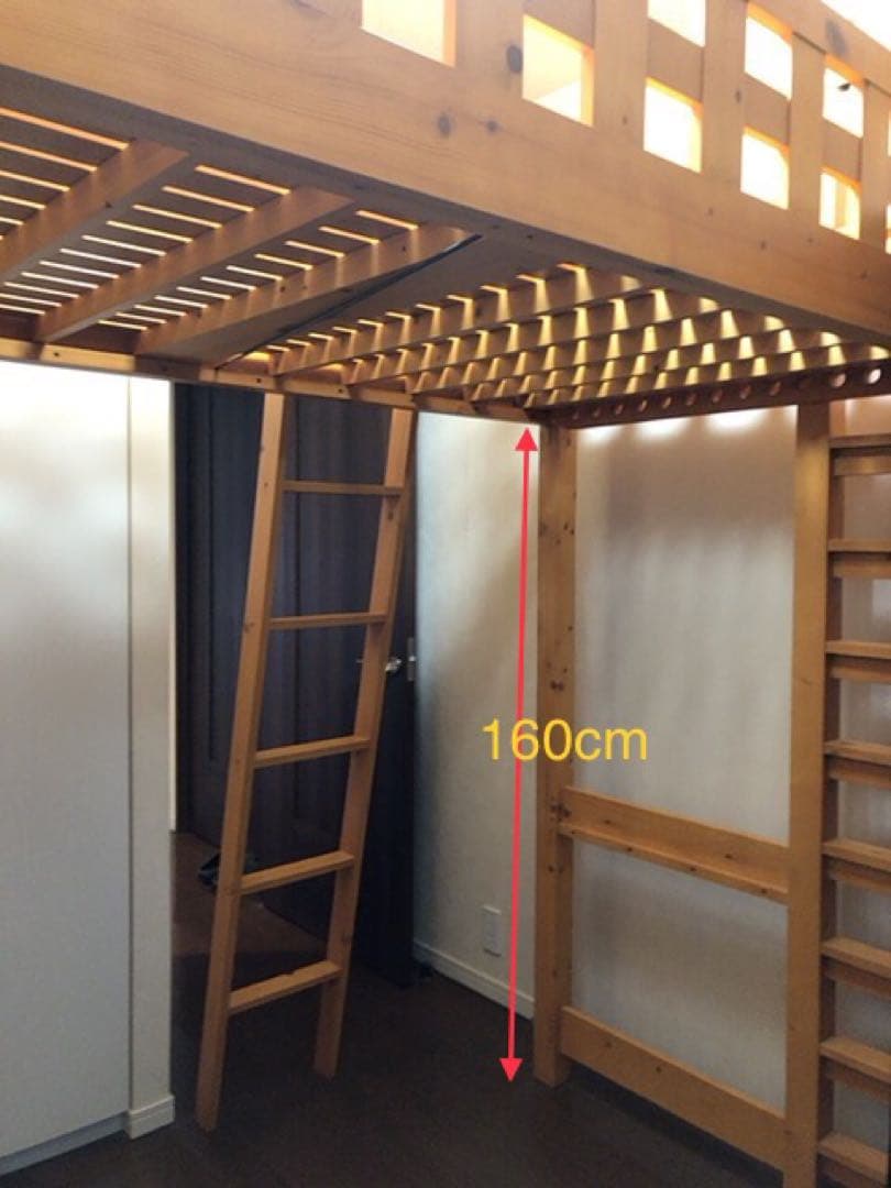 ロフトベッド 木製　取りに来ていただける方のみ(西東京市)