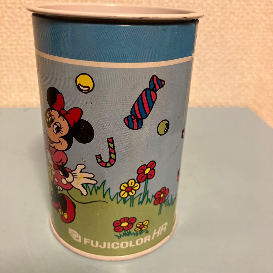 昭和レトロ ディズニー缶貯金箱 フジカラーHR 検索サクラカラー