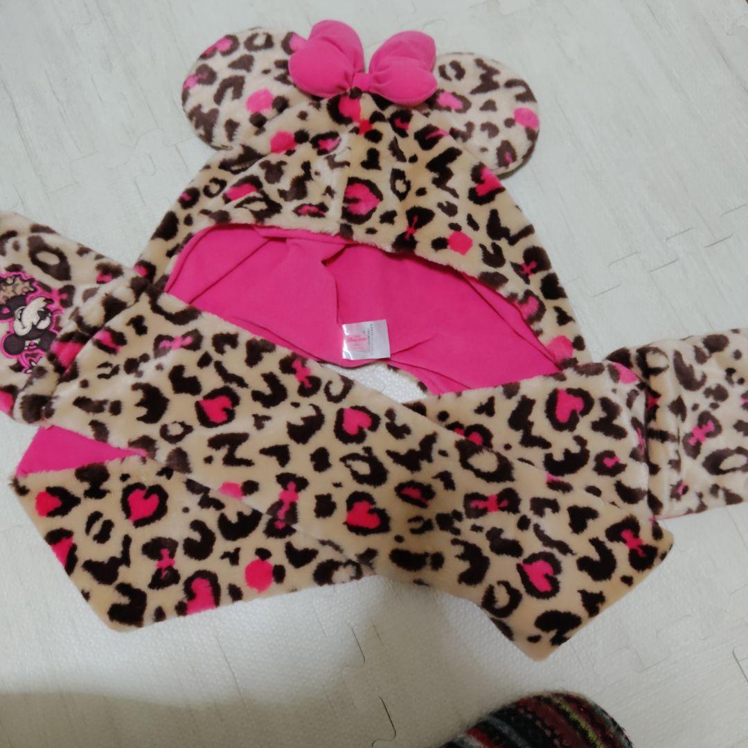 ディズニーマフラーキャップヒョウ柄