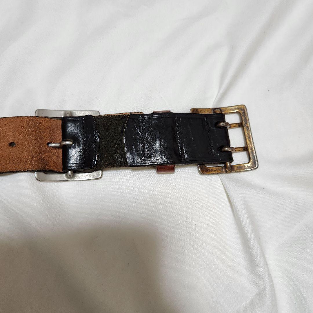 DSQUARED2 スカル コンチョ レザーベルト y2k 00s バイカラー - メルカリ