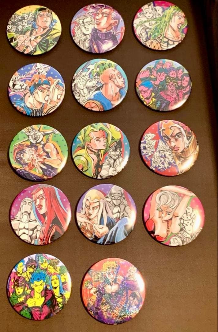 ジョジョの奇妙な冒険　原画展 第５部　缶バッチ14枚セット