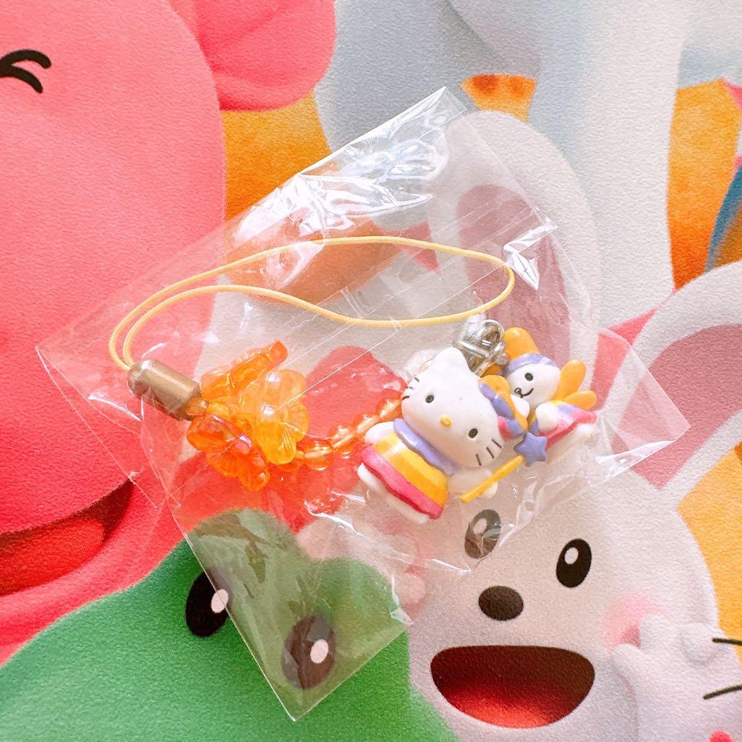 キティ 根付け デイジー ウサギ 妖精 ストラップ　虹色