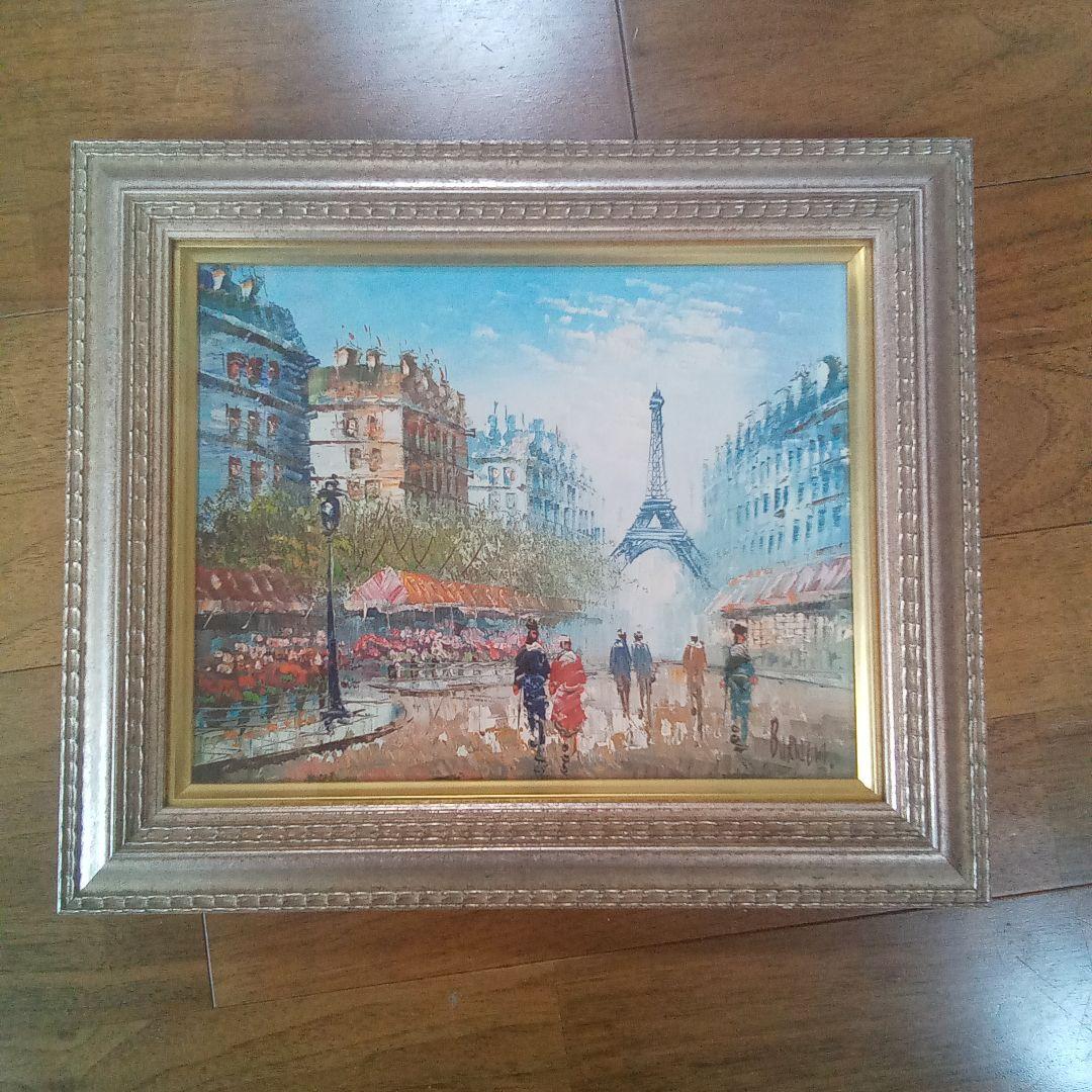 エッフェル塔 油絵 パリ 風景画 - メルカリ