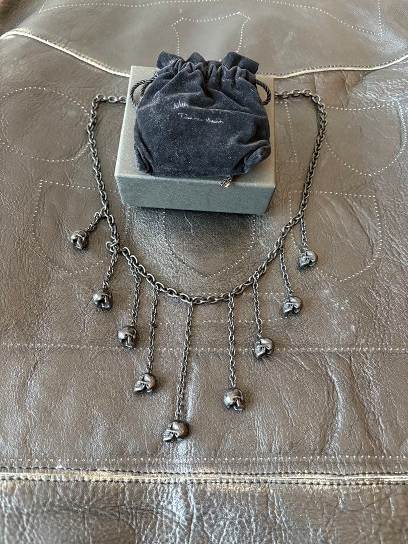 ナンバーナイン ８連 スカル ネックレス