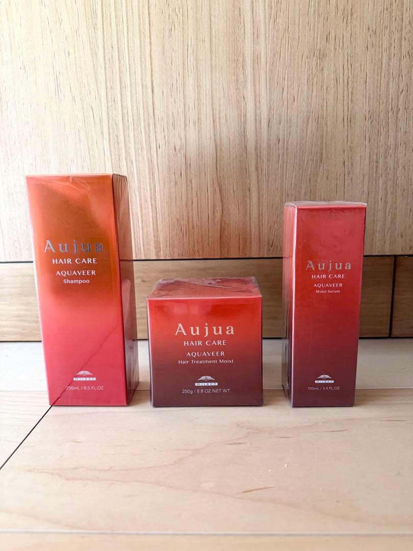 新品★オージュア アクアヴィア シャンプー、トリートメント、セラム3個セット