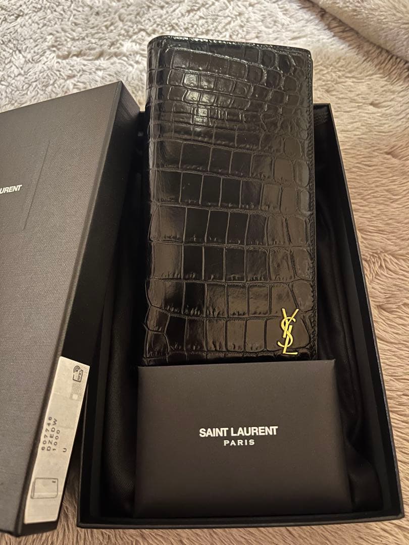 【極美品】サンローラン　クロコ型押し　長財布 楽天市場】サンローラン クロコの通販