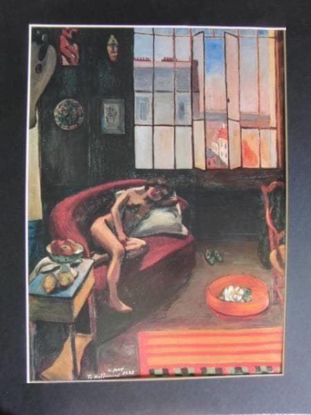 正宗得三郎、【裸婦】、希少な額装用画集画、新品高級額 額装付、状態良好