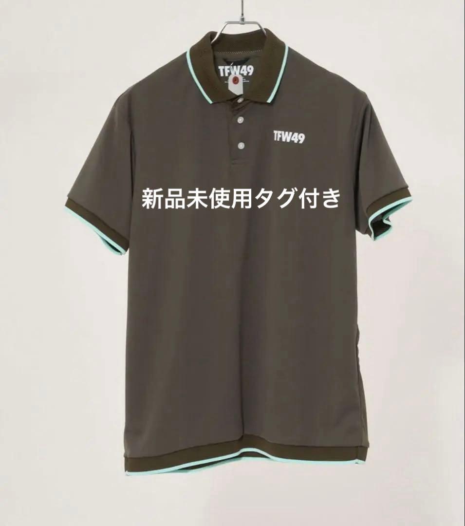 専用‼️TFW49 tfw49 ポロシャツ　XL カーキ TFW49 - LINE SLEEVE POLO | ポロシャツ | カーキ×ベージュ | メンズ