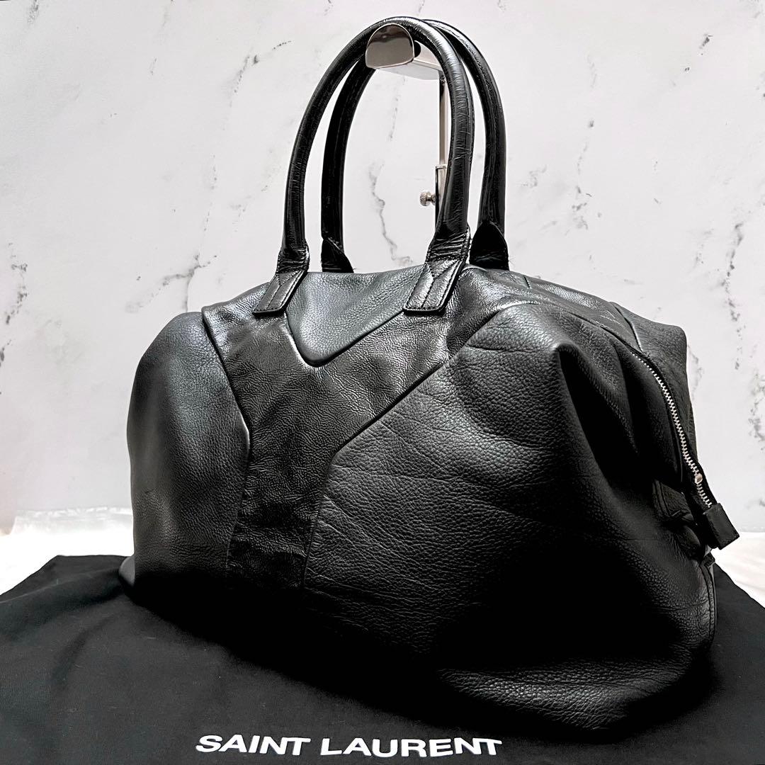 ◇レア極美品◇イヴサンローラン　イージー　ヴィンテージボストン　レザー×パテント