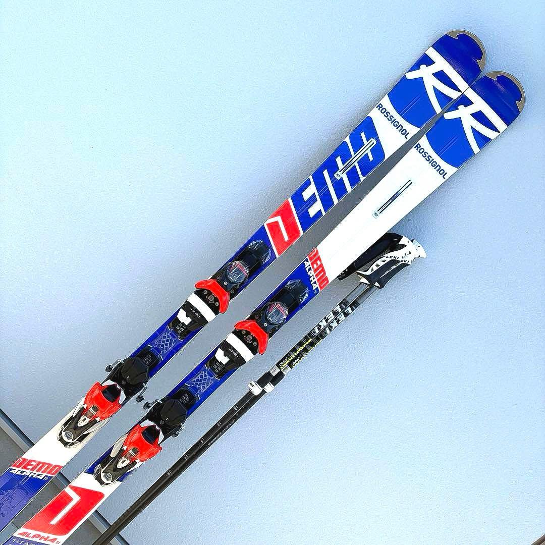 【匿名送料込】ロシニョールスキー板LOOKビンディングLEKIストック3点セット ROSSIGNOL（ロシニョール） スキー板 スキーセット ジュニア スキー3点
