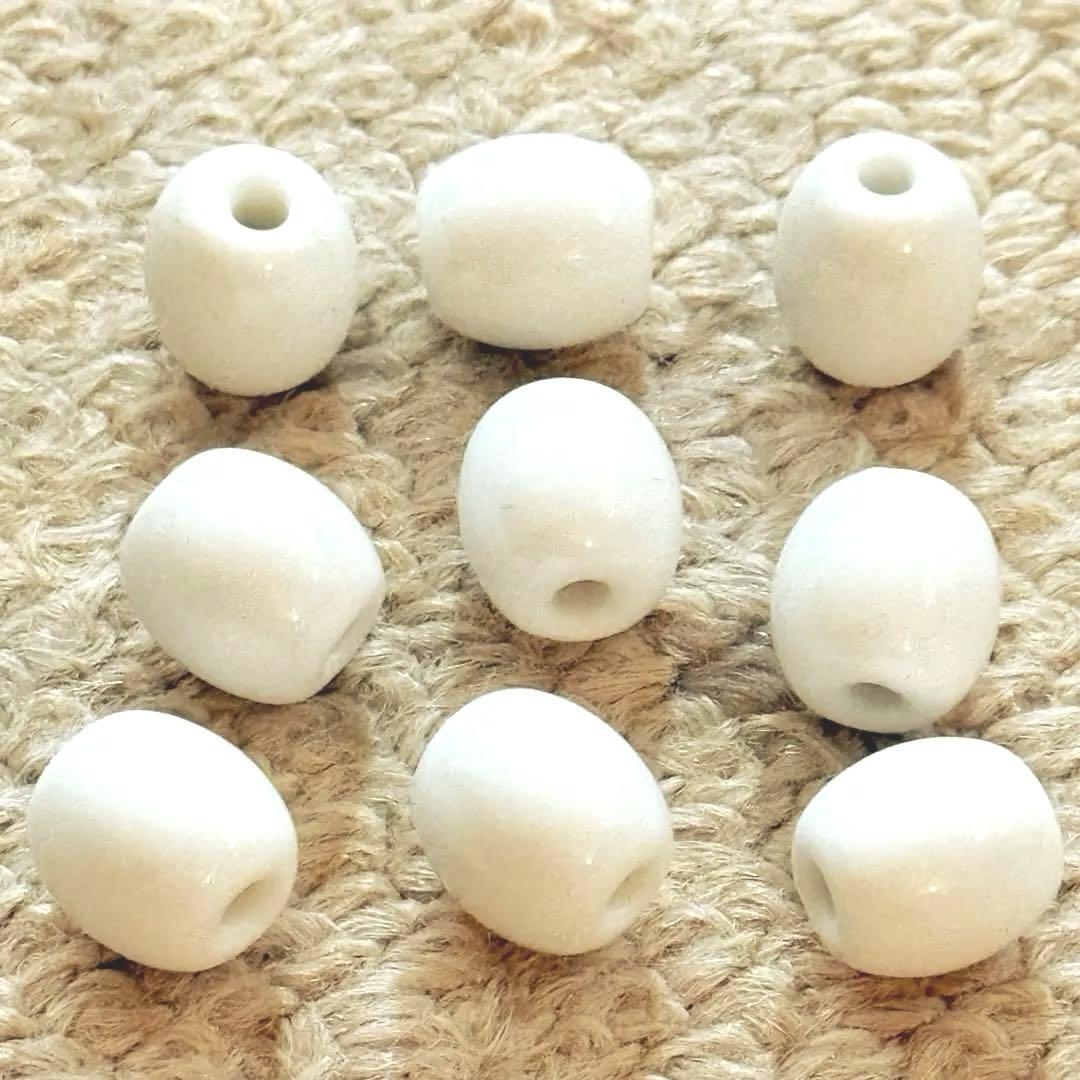 森脩焼（しんしゅうやき） 9粒　 アクセサリー用ビーズ