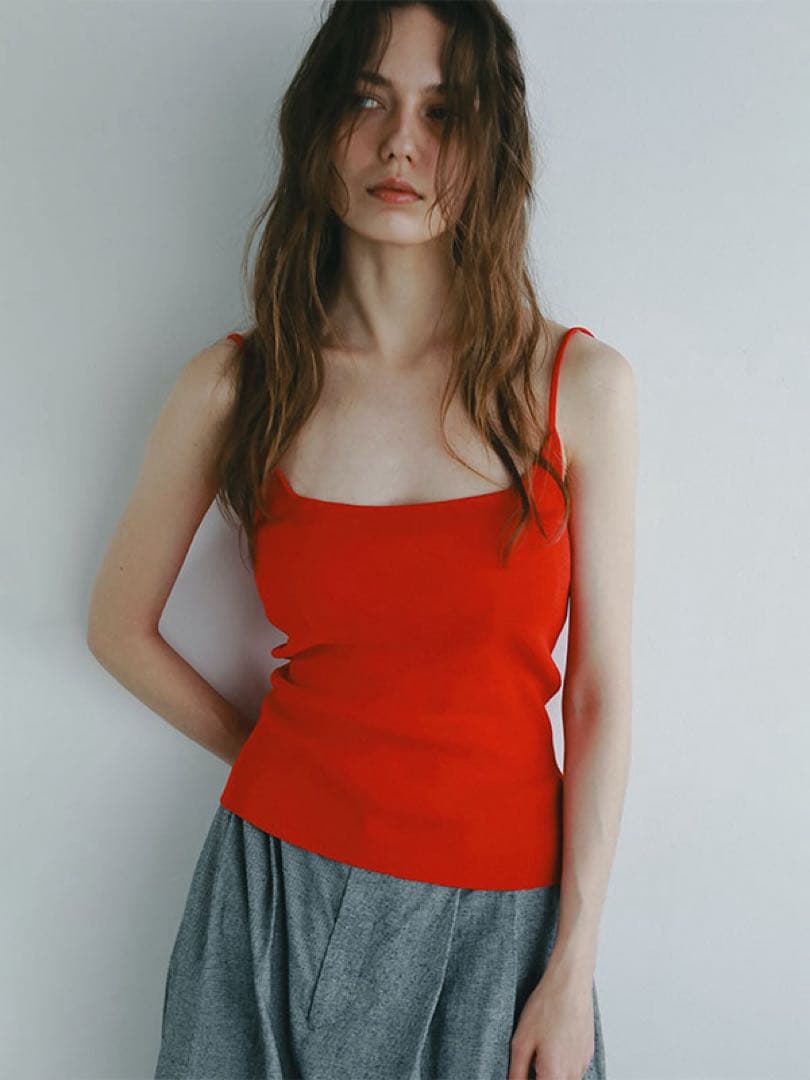 【最終値下げ】バンドゥセットニットキャミソール　赤　ETRE TOKYO