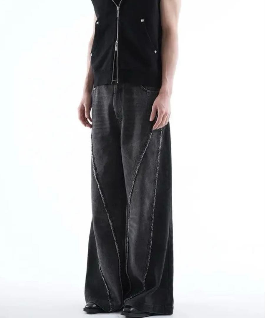 パンツ Jent Louis Bicolor Semi-Flare Denim