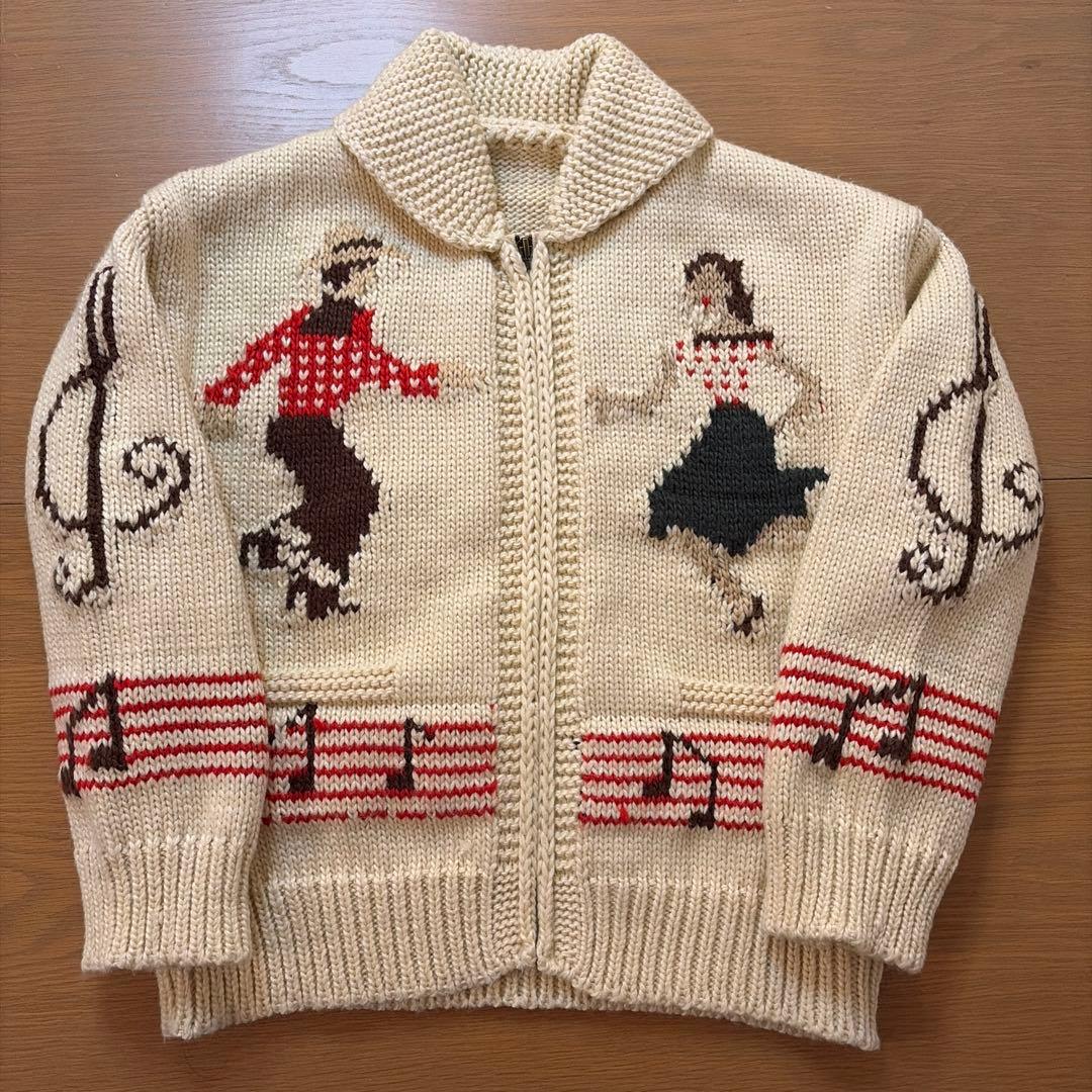 ダンス柄 カウチンセーター