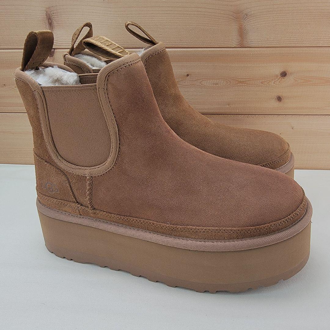 アグ ニューメル プラットフォーム チェルシー ブーツ 24cm