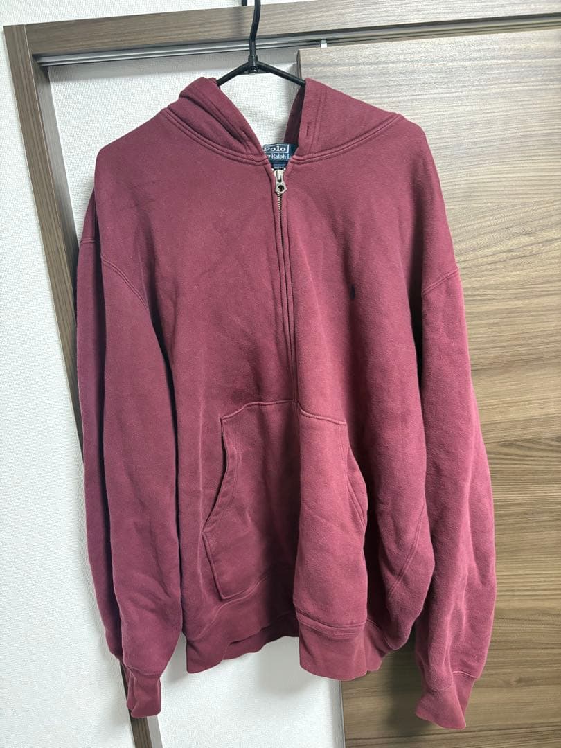 poloラルフローレン90sジップパーカー